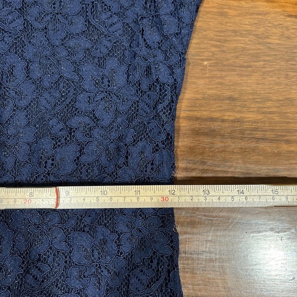 Diane Von Furstenberg Dress 2 Blue Lace Zarita Lace Sheath Dress DVF - Picture 11 of 13